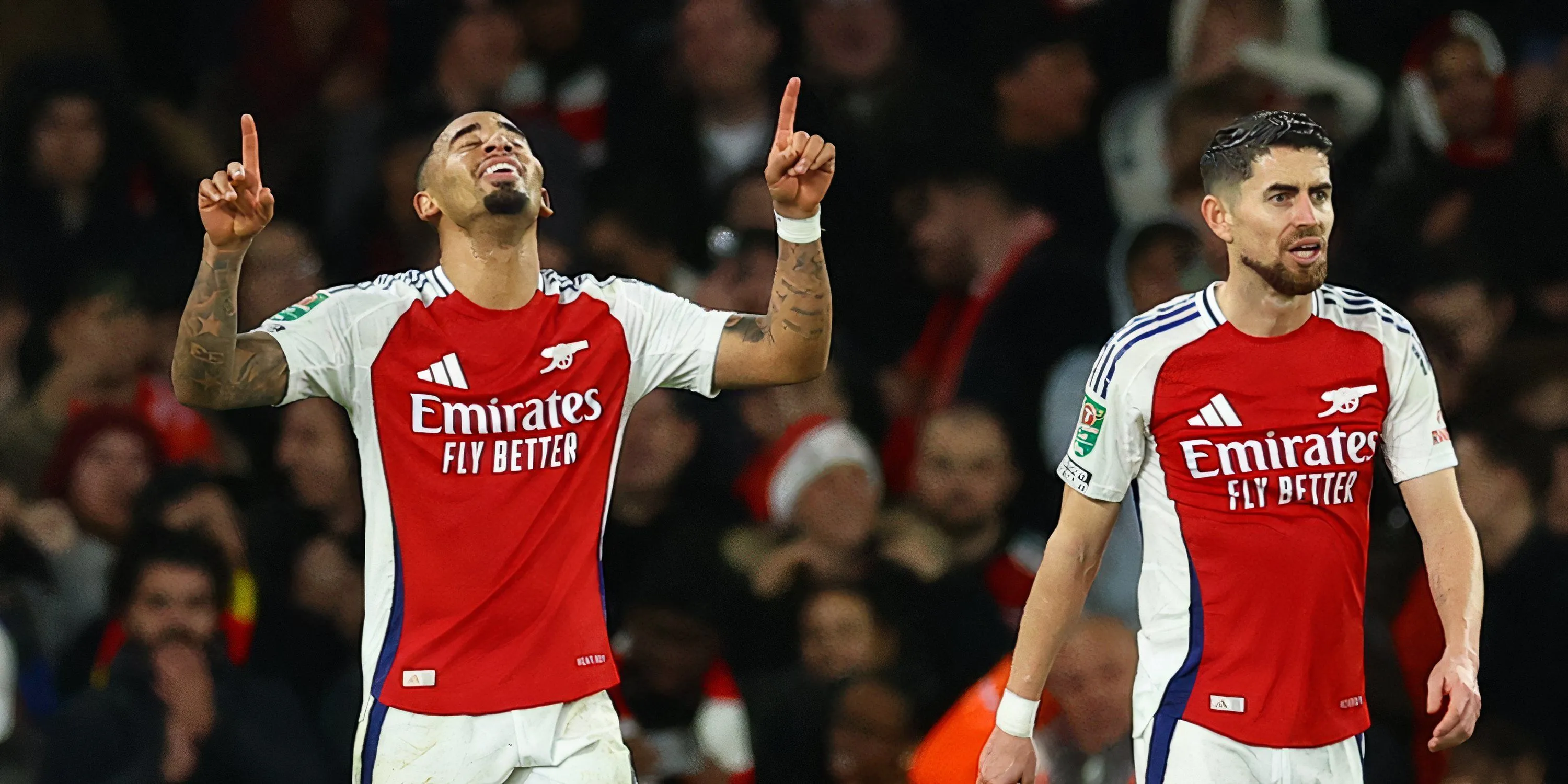 Tiền đạo Gabriel Jesus thi đấu cho Arsenal trong một trận đấu tại Premier League