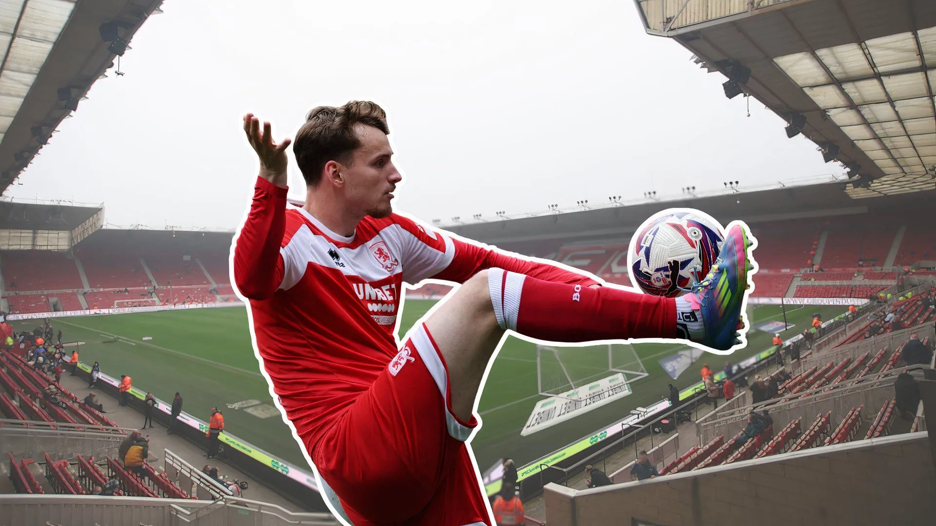 Hậu vệ Rav van den Berg của Middlesbrough trong trận đấu